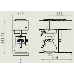 Machine à Café avec Carafe en Verre 1,8L