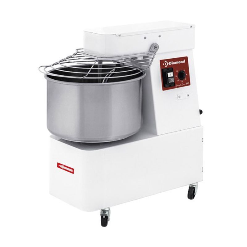 Pétrin à spirale 22 litres, timer, sur roues