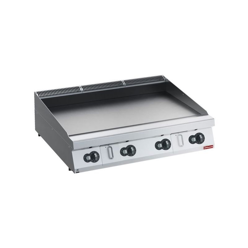 Plaque de cuisson gaz HP, lisse, nitro chrome -TOP- DIAMOND