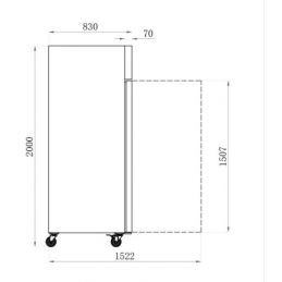 Armoire réfrigérée négative 1 porte pleine 700 L - Inox (AAF7N)