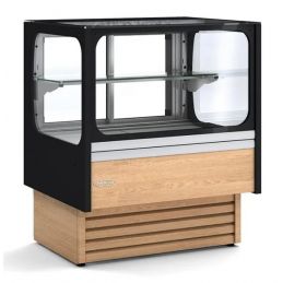 Vitrine droite basse comptoir snack positive +2/+8 °c avec 1 étagère - 950x710x1100 mm - DOCRILUC