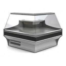 Vitrine d'angle extérieur 90° pour vitrine ve-10 vitre double droite avec réserve - Docriluc