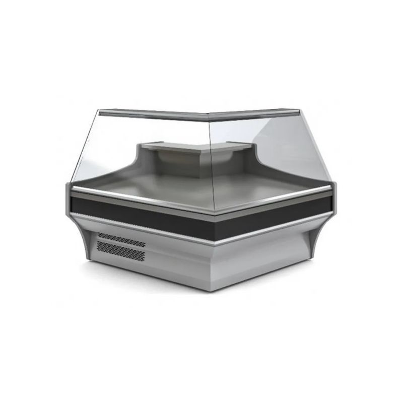 Vitrine d'angle extérieur 90° pour vitrine ve-10 vitre bombée sans réserve - Docriluc