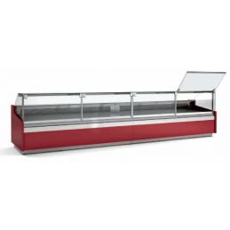 Vitrine horizontale pour boucherie charcuterie avec vitre relevable sans réserve - 1055x1100x1265 mm - Docriluc