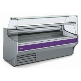 Vitrine horizontale positive -1/+5 °c ventilée avec réserve et vitre double droite - 2025x940x1235 mm - Docriluc