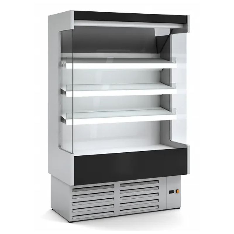 Vitrine murale professionnelle sans portes côtés panoramiques boucherie charcuterie 610 l - m1 - Docriluc