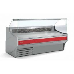 Vitrine horizontale positive -1/+5 °c ventilée avec réserve et vitre double droite - 2995x1100x1235 mm - Docriluc