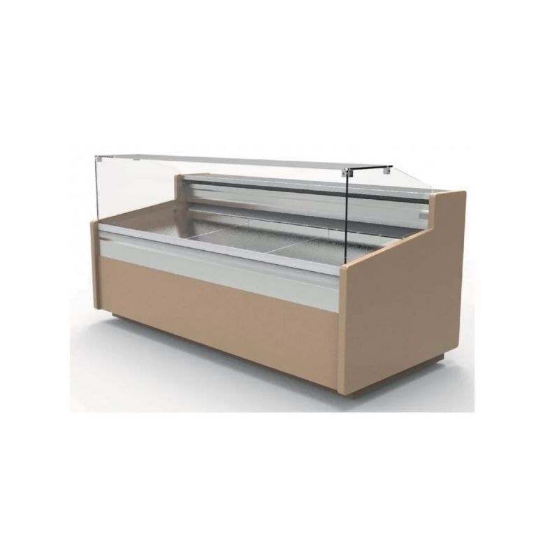 Vitrine basse horizontale avec vitre droite toutes restaurations froid positif