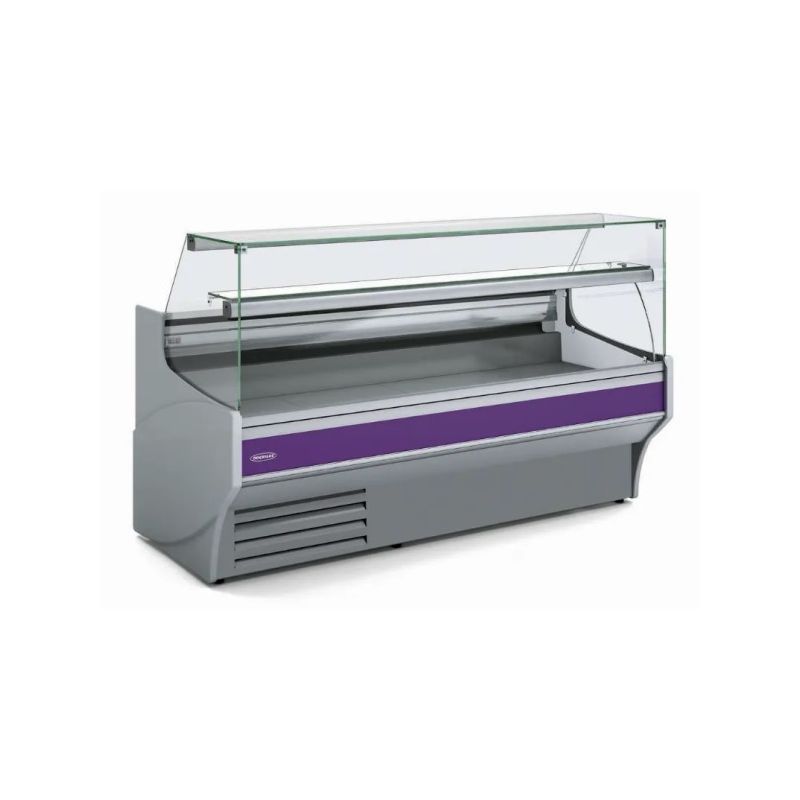 Vitrine horizontale positive -1/+5 °c ventilée avec réserve et vitre double droite - 1525x940x1235 mm - Docriluc