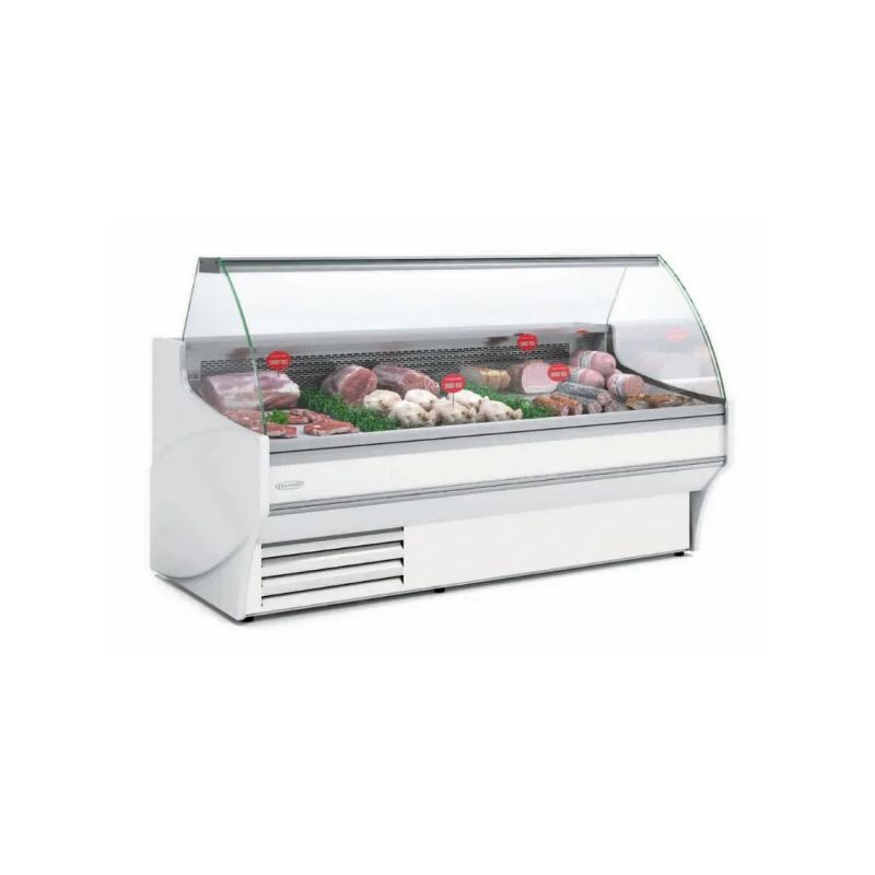 Vitrine horizontale positive -1/+5 °c ventilée sans réserve et vitre bombée - 1305x1100x1235 mm - Docriluc