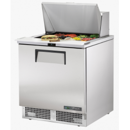 Table de préparation, 12 bacs GN 1/6, 1 porte battante pleine - True