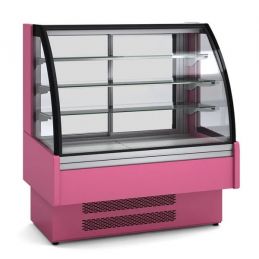 Vitrine Bombée Comptoir Froid Positif +2/+8 °C avec 3 Étagères