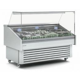 Vitrine mobile poisson vitre droite avec plaques froides m1 (-1/+5°c) - 1505x914x1235 mm - Docriluc