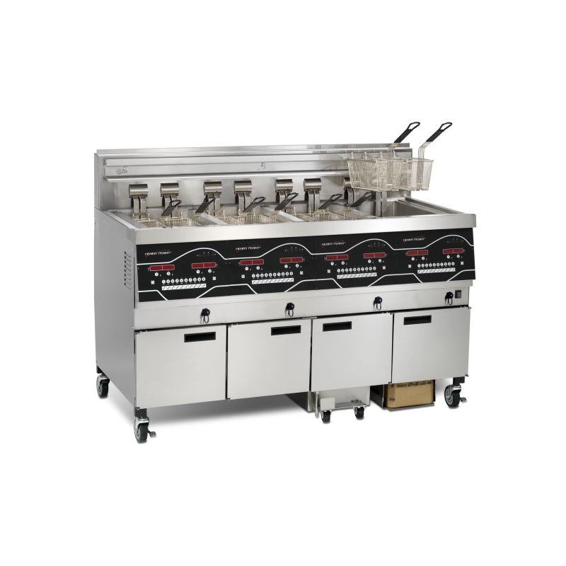 Friteuse électrique haut rendement, 4 cuves, 8000 HENNY PENNY