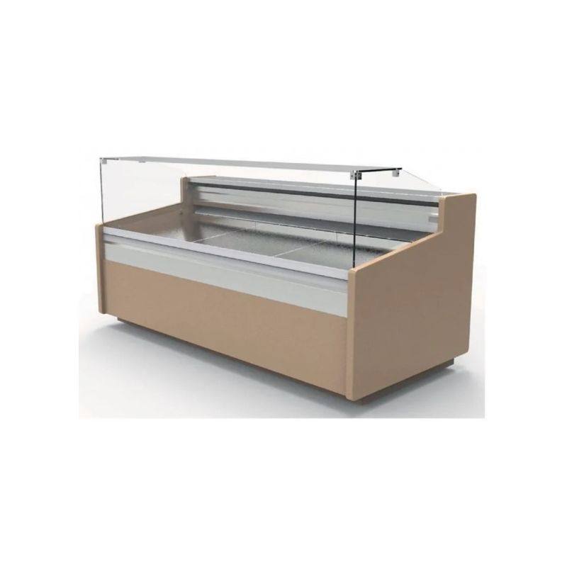 Vitrine basse horizontale avec vitre droite toutes restaurations froid