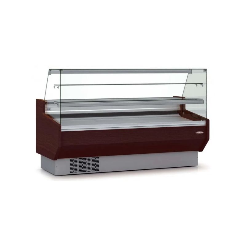 Vitrine horizontale pâtissière régime m1 avec vitre double droite et 2 étagères - 1525x940x1300 mm - Docriluc
