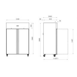 Armoire Réfrigérée Positive 1200 L (AAF12P) – Afi Collin-Lucy
