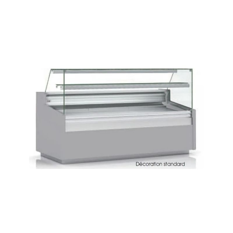 Vitrine horizontale positive -1/+5 °c toutes restaurations avec vitre droite et 1 étagère - 2995x960x1232 mm - Docriluc