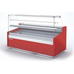 Vitrine horizontale positive -1/+5 °c toutes restaurations avec vitre droite et 2 étagères - 2995x960x1314 mm - Docriluc