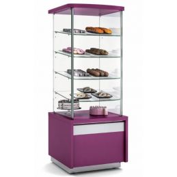 Vitre 4 face vitrée neutre pour viennoiseries - 700x700x1850 mm - Docriluc