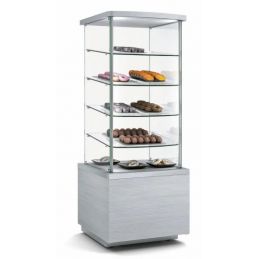 Vitrine 4 faces vitrées pour viennoiseries - 700x700x1850 mm - Docriluc