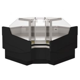 Angle fermé 90°, ventilé, 3 faces - NOIR