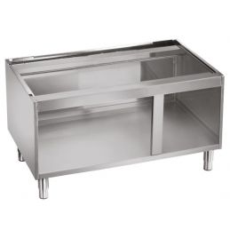 Soubassement ouvert, sur pieds inox réglables