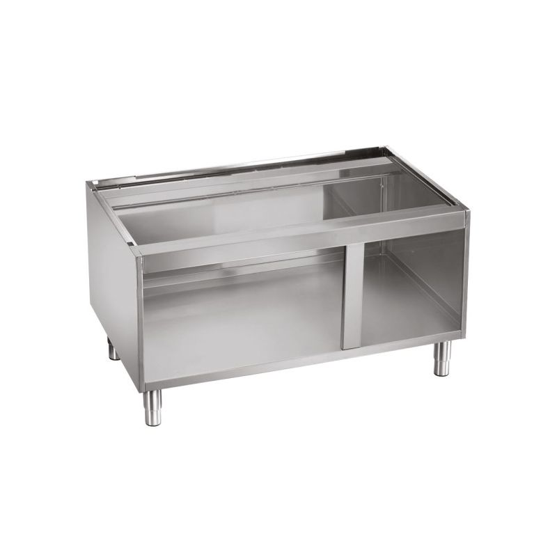 Soubassement ouvert, sur pieds inox réglables