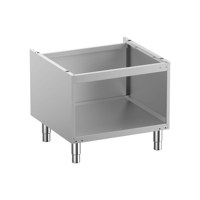 Soubassement ouvert, sur pieds inox réglables