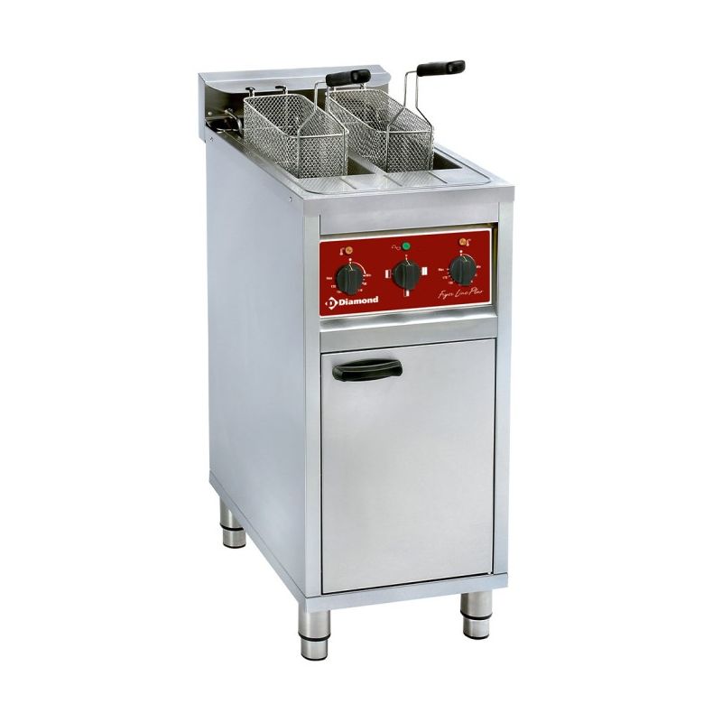 Friteuse électrique 2x 10 lit. sur meuble