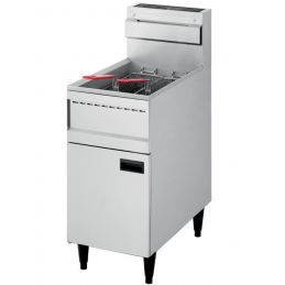 Friteuse gaz "haut rendement", cuve 23 litres