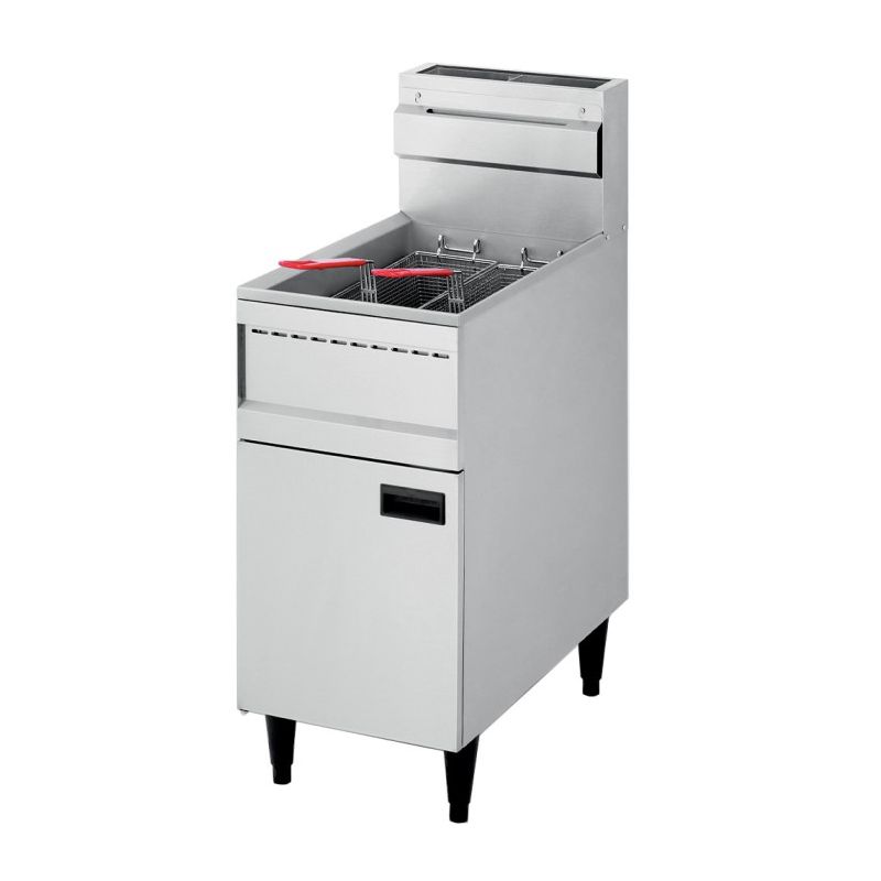 Friteuse gaz "haut rendement", cuve 23 litres