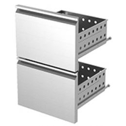 Kit bloc tiroirs (1/2+1/2) inox x KBR...