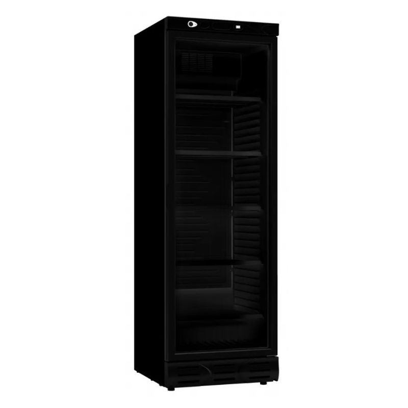Réfrigérateur 1 porte en verre 382l noir sans canopy