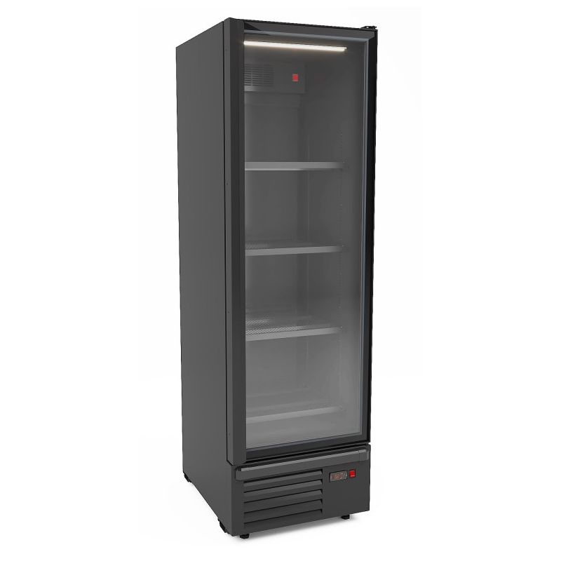 Réfrigérateur noir 1 porte en verre +1/+7°c 550 l