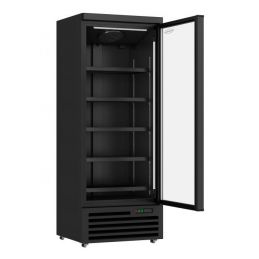 Réfrigérateur porte vitrée 0/+10°c 600 litres noir