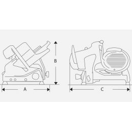 Suprema Trancheuse à gravité PEG315, Berkel, schema