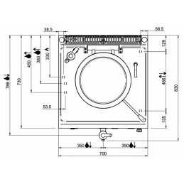 Marmite gaz chauffe indirecte (bain-marie) - 50 litres - MBM