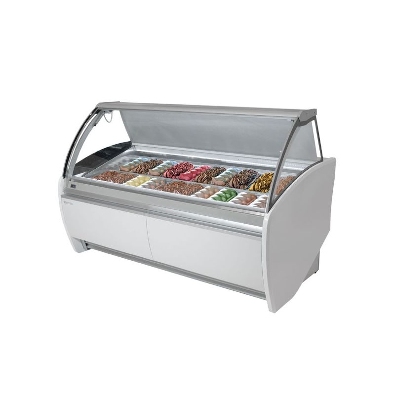 Vitrine à glace 14 bacs - Infrico - VAR 12 H BLANC