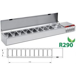 Structure réfrigérée GN 10x1/3, avec couvercle