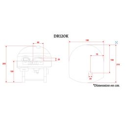 Four Rotatif à Bois pour Pizzas DR120K