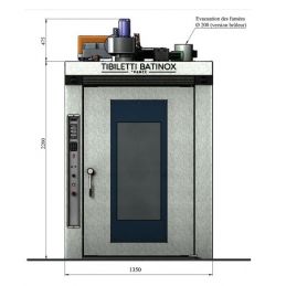 Four à chariot rotatif - Électrique 600x800mm TIBILETTI - Réf. TAX 600 Électrique