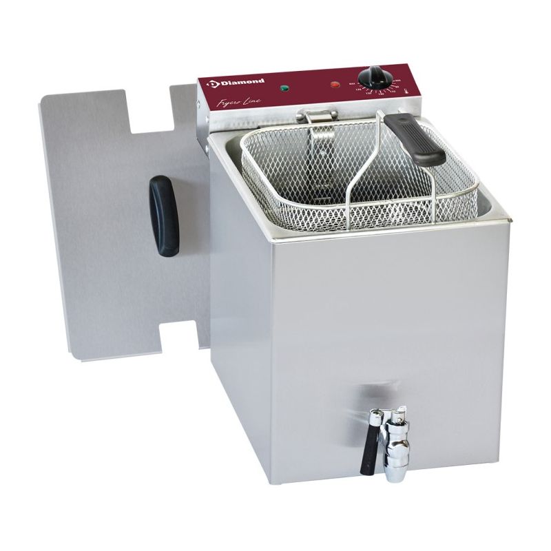 Friteuse électrique de table 8 litres avec robinet de vidange - Réf. F8E/D1