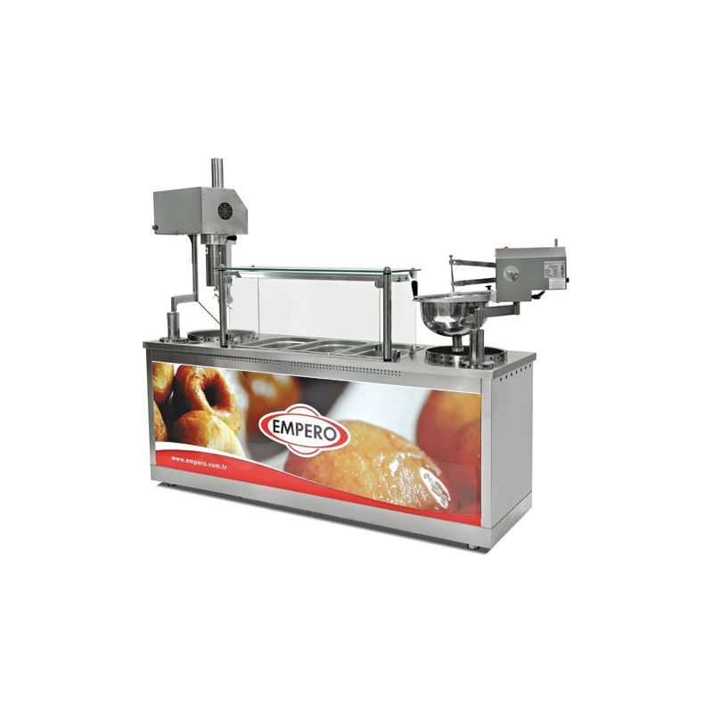 Ensemble machine à churros, machine à lokma /beignets avec table électrique 220 V - EMPERO