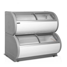 Vitrine crème glace 2 niveaux self service