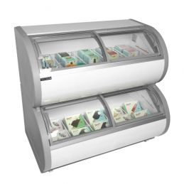 Vitrine crème glace 2 niveaux self service