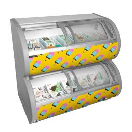 Vitrine crème glace 2 niveaux self service