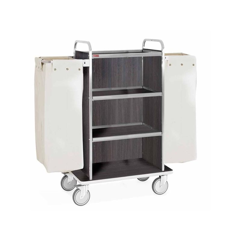 Chariot à linge inox, 4 niveaux