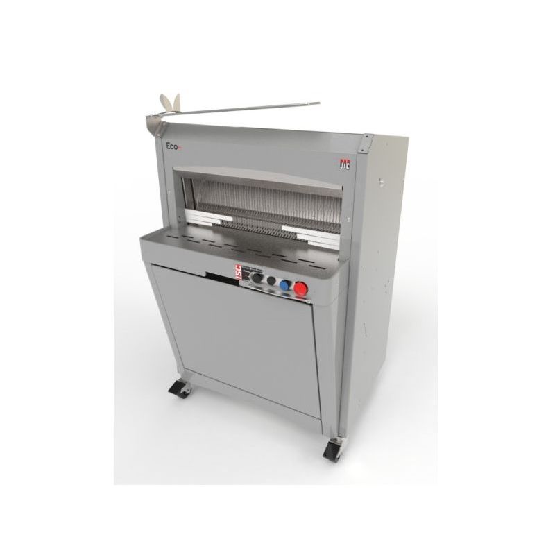 Trancheuse à pain automatique sur roulettes, gris