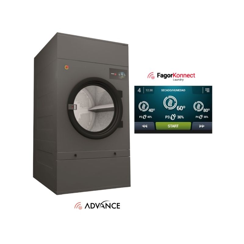 Sèche-linge gaz Advance 45 kg fagor